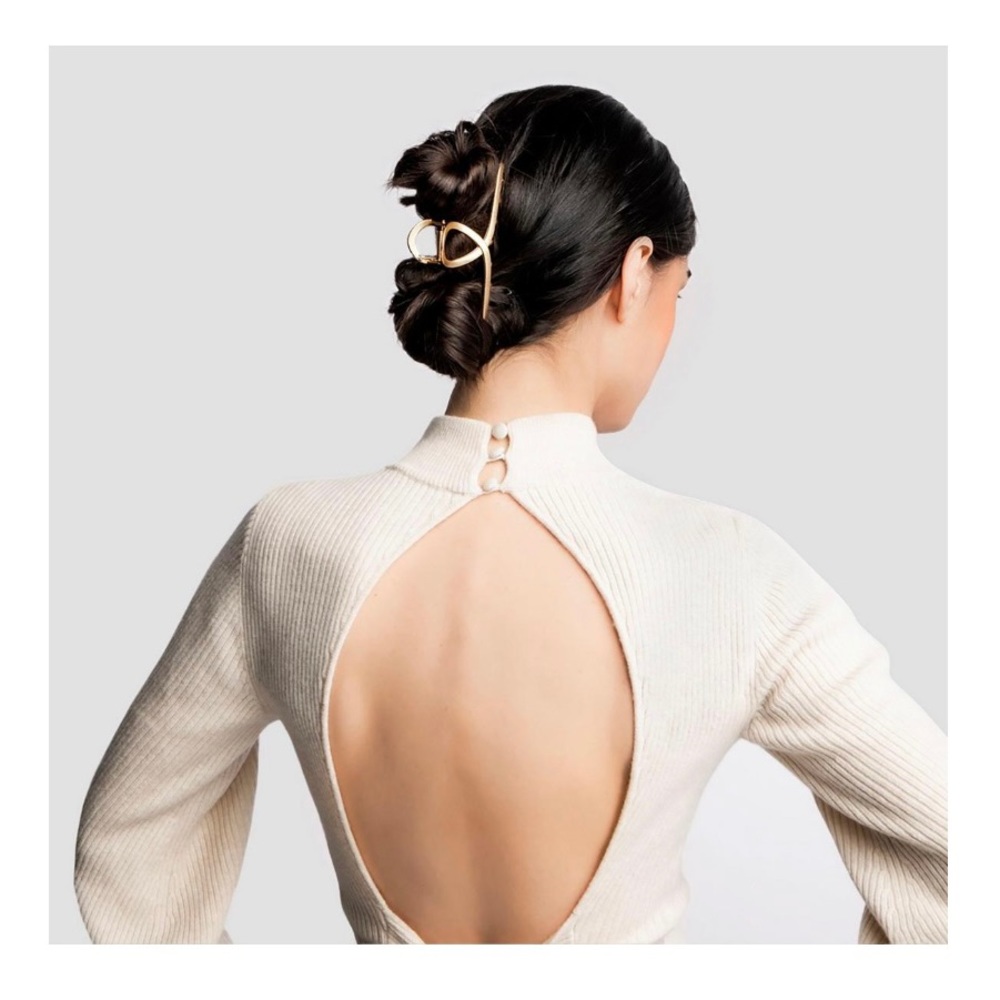 NIP The Hair Edit Gold French Twist Claw Clip - Picture 5 of 10